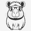 Cute Rodent in Glasses A rodent wearing glasses in an SVG format.