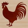 Colorful Cockerel Vector Art A colorful illustration of a farm animal, specifically a cockerel with feathers and beak.