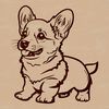 Lovely Welsh Corgi Breed Illustration A standing Welsh Corgi breed dog depicted in vector format.