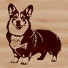 Free Vector Portrait of a Happy Dog A portrait illustration of a standing Welsh Corgi with distinctive markings.
