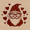 A mythical creature with the head of a dwarf, wearing glasses and depicted in a stylized vector design.