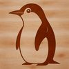A black and white penguin illustration suitable for vector design projects.