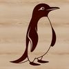 Beautiful Penguin SVG Graphics A detailed vector illustration of a penguin.