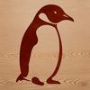 Simple Penguin Line Art SVG A simple line drawing of a penguin waddling in the water.