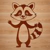 Free Vector Art Design - Masked Bandit A cartoon raccoon illustration created using vector art, suitable for commercial and personal projects.