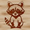A vector illustration of a raccoon, suitable for cutting machines and stencil designs.