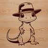 A colorful reptile with scaly skin and a long tail, perfect for vector design.