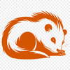Beautiful SVG Skunk Design A sleeping wild animal, specifically a skunk, depicted in a digital vector format.