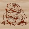 A colorful illustration of a toad in a natural setting.