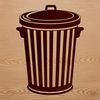 Simple Waste Bin Vector Design A simple vector design of a waste bin with a rounded lid and compact body.