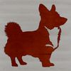 Cute Welsh Corgi Clip Art Image Illustrative representation of a standing Welsh Corgi breed dog in vector format.