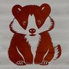 Illustration of a wild animal, specifically a badger, created as a vector graphic.