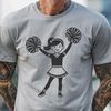 Beautiful Cheerleader Silhouette A girl in a cheerleading uniform, ideal for vector design projects.
