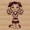 Young Cheerleader Graphic A young female cheerleader in sport attire, designed as a vector graphic.