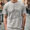 Beautiful Wedge-Shaped Cheese SVG A stylized illustration of a wedge-shaped cheese with intricate details.