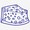 Free Cheese Graphic A wedge of cheese with a transparent background.