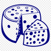 Illustrative Cheese Design A detailed illustration of a wedge-shaped cheese with smooth texture.