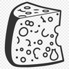 Vector Cheese Design Element High-resolution vector illustration of a wedge-shaped cheese with detailed texture and design elements.