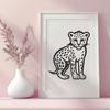 Cheetah Vector Art In SVG, PNG, PDF And DXF Formats