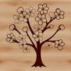Sakura Flower Vector Artwork A vector graphic design featuring a detailed image of a single cherry blossom plant.