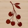 Ripe Cherry Illustration A simple illustration of a ripe cherry fruit, suitable for vector graphics and digital designs.
