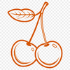 Beautiful Cherry Graphics Vector illustration of a cherry fruit, suitable for printing or digital use.