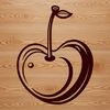 Fresh Cherry Icon A simple illustration of a single cherry fruit in isolation.