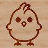 Simple Farm Animal Illustration A simple line drawing of a cute chicken.