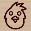 Farm Fowl Icon A simple line drawing of a chicken's head, suitable for use in vector designs.