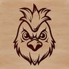 Simple Farm Animal Chicken Icon An isolated graphic of a farm animal chicken with a simple design.