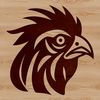 Stylized Chicken Head Vector Art A stylized vector illustration of a chicken's head.