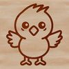 Line Drawn Chick Farm Friend A simple line drawing of a chicken in various poses.