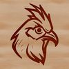 Beautiful Bird Illustration A detailed illustration of a chicken's head with distinctive features.