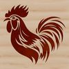 Beautiful Cockerel Clip Art An SVG graphic of a single chicken with feathers and beak, suitable for vector design projects.