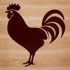 Farm Fresh Fowl Graphic A detailed illustration of a single chicken standing on the ground.