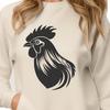 Domesticated Bird Vector Graphic Design An illustration of a domesticated fowl, suitable for vector graphics and cutting machine designs.