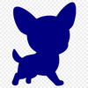 A small breed dog in a simple outline format, suitable for vector cutting or digital designs.