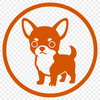 A small breed dog illustrated as a simple vector design.