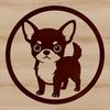A digital illustration of a small dog breed, the Chihuahua, in a vector format.