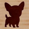 A small breed dog silhouette, suitable for cutting machine designs and vector art.