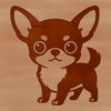 A digital illustration of a small Chihuahua dog.