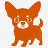 A small dog breed, the Chihuahua, depicted in a simple vector graphic.