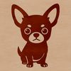 Digital illustration of a Chihuahua in a clean outline style.