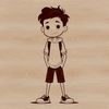 Young Casual Character A young boy in a casual setting.