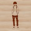 Cute Boy Character Vector Art A young boy character designed as a vector graphic, suitable for various digital applications.