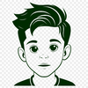 Neutral Facial Expression SVG An SVG illustration of a child standing with a neutral expression.
