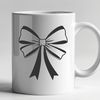 Creative Bow Illustration for Digital Use A decorative bow with rounded edges and tied center, ideal for vector graphics and digital designs.