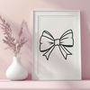 Beautiful Vector Bow Design A decorative ribbon bow made with intricate details, suitable for vector art designs and cutting machine projects.
