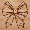 A colorful bow graphic design element, perfect for craft projects and digital designs.