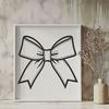 Beautiful Ribbon Design A simple ribbon bow design made from vector lines and curves, ideal for crafting and DIY projects.